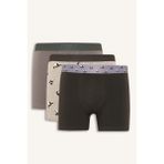 DeFacto Regular Fit Hayvan Desenli 3'lü Boxer G9306AX26SP - Antrasit-AR221 - 2XL