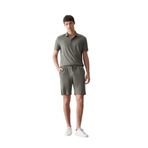DeFacto Regular Fit Her Yöne Esneyen Krinkıl Bermuda Şort, 28, E0980AX25SM, Haki-KH401, Erkek