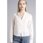 DeFacto Regular Fit Kaçık Yaka Brode Uzun Kollu Gömlek G0066AX26SP - Beyaz-WT18