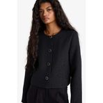 DeFacto Regular Fit Kapitoneli Ceket, 34, F9130AX25WN, Siyah-BK81, Kadın