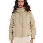 DeFacto Regular Fit Kapüşonlu Fermuarlı Şişme Mont, XL, Regular Fit Kapüşonlu Fermuarlı Şişme Mont, Haki-KH402, Kadın