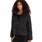 DeFacto Regular Fit Kapüşonlu Fermuarlı Şişme Mont, XL, Regular Fit Kapüşonlu Fermuarlı Şişme Mont, Siyah-BK27, Kadın