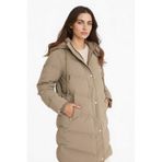 DeFacto Regular Fit Kapüşonlu Fermuarlı Vizon Mont, S, Regular Fit Kapüşonlu Fermuarlı Parka, VISON, Kadın