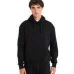 DeFacto Regular Fit Kapüşonlu İçi Yumuşak Tüylü Kanguru Cepli Basic Düz Sweatshirt, XS, E801GY111344, Siyah, erkek