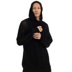 DeFacto Regular Fit Kapüşonlu Kroşe Delikli Triko Sweatshirt, L/XL, C0012AX23WN, Siyah-BK81, erkek