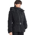 DeFacto Regular Fit Kapüşonlu Mont, L, Regular Fit Kapüşonlu Mont, Siyah-BK27, Kadın