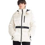 DeFacto Regular Fit Kapüşonlu Mont, M, Regular Fit Kapüşonlu Mont, Ekru-ER128, Kadın