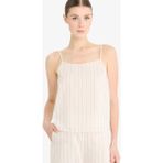 DeFacto Regular Fit Kare Yaka Çizgili Modal Askılı Bluz F0397AX25SP - Bej-BG284 - XS