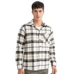DeFacto Regular Fit Kareli Oduncu Flanel Uzun Kollu Gömlek, XS, D1659AX24AU, Haki-KH206, Erkek