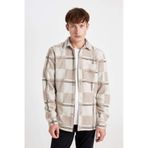 Defacto Regular Fit Kareli Polar Uzun Kollu Gömlek V2767az24wnbg702 Bej