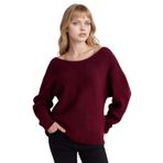 DeFacto Regular Fit Kayık Yaka Kazak Bordo, S, G5652AX25WN, Bordo-BR456, Kadın