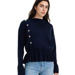 DeFacto Regular Fit Kayık Yaka Kazak, L, H2160AX26SP, Lacivert-NV105, Kadın