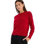 DeFacto Regular Fit Keçe Hırka Kırmızı, L, G8056AX26SP, Kırmızı-RD51, Kadın
