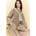DeFacto Regular Fit Keten Karışımlı Uzun Kollu Tunik H3665AX26SM - Haki-KH419