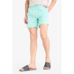 DeFacto Regular Fit Kısa Boy Cepli File Astarlı Beli Bağcıklı Düz Hafif Kumaş Deniz Şortu, 2XL, E5133AXNS, Yeşil-GN1101, Erkek