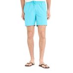 DeFacto Regular Fit Kısa Boy Cepli File Astarlı Beli Bağcıklı Düz Hafif Kumaş Deniz Şortu, M, E5133AXNS, Turkuaz-TR111, Erkek
