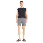 DeFacto Regular Fit Kısa Boy Cepli File Astarlı Beli Bağcıklı Düz Hafif Kumaş Deniz Şortu, XL, E5133AXNS, Gri-GR474, Erkek