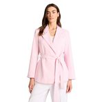 DeFacto Regular Fit Kuşaklı Blazer Ceket, 42, H0851AX26SM, Pembe-PN69, Kadın
