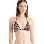 DeFacto Regular Fit Leopar Desenli Üçgen Bikini Üstü, S, E3895AX25SM, Siyah-BK81, Kadın