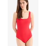 DeFacto Regular Fit Mayo, XS, C0931AX25SM, Kırmızı, Kadın
