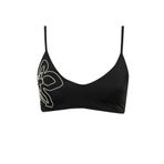 DeFacto Regular Fit Nakışlı Bikini Üstü, XS, E3284AX25SM, Siyah-BK81, Kadın