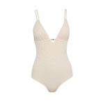 DeFacto Regular Fit Nakışlı Brodeli Mayo, XXL, B6898AX25SM, Ekru, Kadın