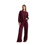 DeFacto Regular Fit Normal Bel Düz Paça Modal Pantolon, S, G2911AX25AU, Bordo-BR115, Kadın