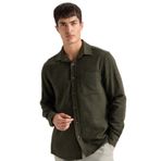 DeFacto Regular Fit Oduncu Cep Detaylı Basic Düz Uzun Kollu Gömlek, XS, A5515AX24AU, Haki-KH244, Erkek