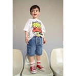 DeFacto Regular Fıt Pamuklu Lastikli Bel Jean Şort Erkek Bebek G7554A526SM