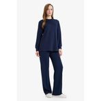 DeFacto Regular Fit Pantolon, L, F5118AX26SP, Lacivert, Kadın