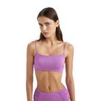 DeFacto Regular Fit Parlak Kumaş Bikini Üstü Fall in Love, XS, B7475AX24SM, Mor-PR442, Kadın