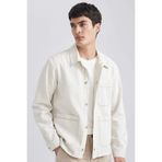 DeFacto Regular Fit Polo Yaka Keten Karışımlı Düğmeli Cepli Yazlık Gömlek Ceket B4529AX24SP