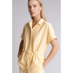 DeFacto Regular Fit Polo Yaka Keten Karışımlı Kısa Kollu Gömlek H1445AX26SM - XL - Sarı-YL251