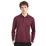 DeFacto Regular Fit Polo Yaka Sweatshirt, L, G8111AX25WN, Bordo-BR464, erkek