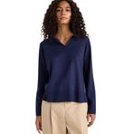 DeFacto Regular Fit Polo Yaka Triko Kazak, S, F0405AX25WN, Lacivert-NV131, Kadın