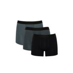 DeFacto Regular Fit Şal Desenli 3'lü Boxer, XL, G9370AX26SP, Gri-GR261, erkek