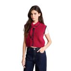 DeFacto Regular Fit Şal Yaka Triko Yelek, STD, H3803AX26SP, Bordo, Kadın