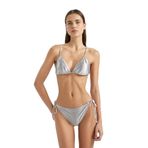 DeFacto Regular Fit Saten Bağcıklı Bikini Altı Fall in Love, XL, B6934AX24HS, Gri-GR445, Kadın