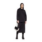 DeFacto Regular Fit Selanik Kumaş Maxi Etek Siyah, S, B2565AX23WN, Siyah-BK27, Kadın