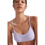 DeFacto Regular Fit Simli Kumaş Bikini Üstü, XS, B0382AX23HS, Mor-PR33, Kadın