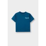 DeFacto Regular Fit Slogan Desenli Kısa Kollu Tişört Erkek Bebek D7910A526SM - Mavi-BE822 - 3 - 4 Yaş