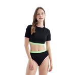 DeFacto Regular Fit Sörf Bikini Altı Fall in Love Siyah, S, D1085AXNS, Siyah-BK81, Kadın