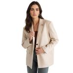 DeFacto Regular Fit Süet Blazer Ceket, 38, E7236AX25AU, Bej-BG220, Kadın
