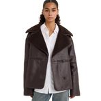 DeFacto Regular Fit Suni Kürk Astarlı Mont, XL, Regular Fit Suni Kürk Astarlı Mont, BROWN, Kadın