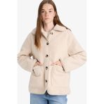 DeFacto Regular Fit Suni Kürk Mont, M, Regular Fit Suni Kürk Mont, Ekru-ER128, Kadın