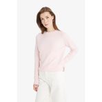DeFacto Regular Fit Triko Kazak, L, D8678AX25WN, Pembe, Kadın