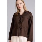 DeFacto Regular Fit Uzun Kollu Gömlek, XL, G8263AX26SP, Kahve, Kadın
