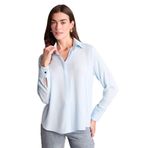 DeFacto Regular Fit Uzun Kollu Gömlek, XL, Z6472AZ26SP, Mavi-BE773, Kadın
