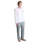 DeFacto Regular Fit Uzun Kollu Modal Pijama Takımı, S, G5362AX26SP, Haki-KH430, erkek