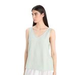 DeFacto Regular Fit V Yaka Kolsuz Yeşil Bluz, XL, E6395AX25SM, Yeşil-GN270, Kadın